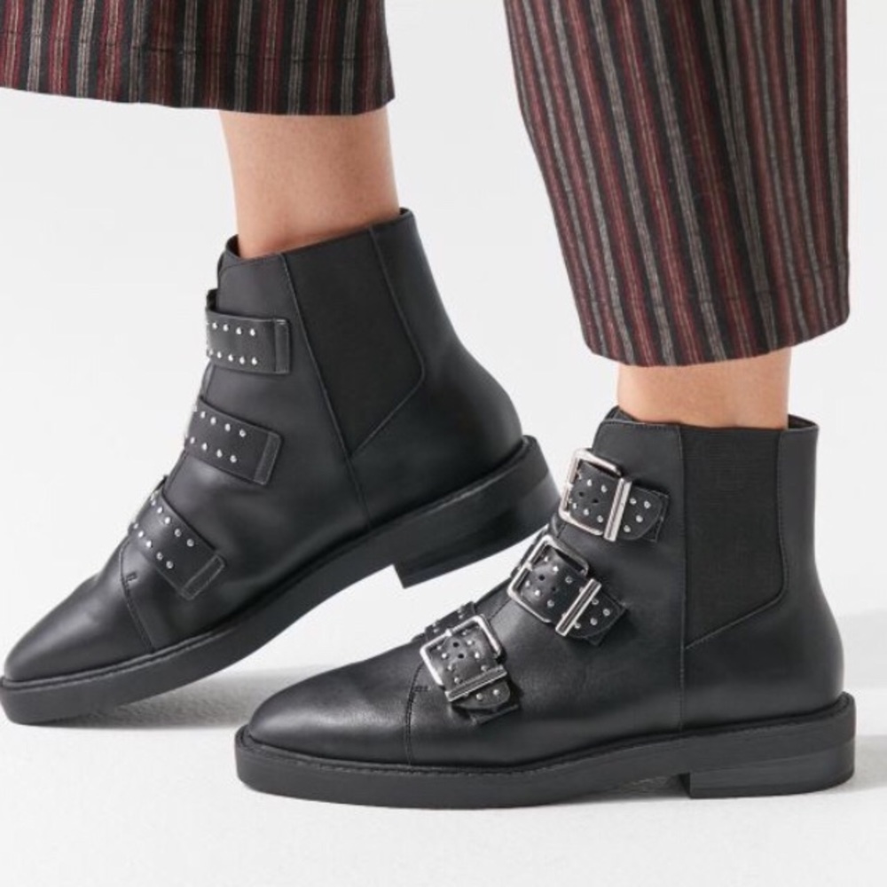 Urban Outfitters Zoe triple black strappy boots - Picture 4 of 5
